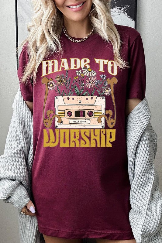 Worship Psalm Cassette Christian Graphic T Shirts