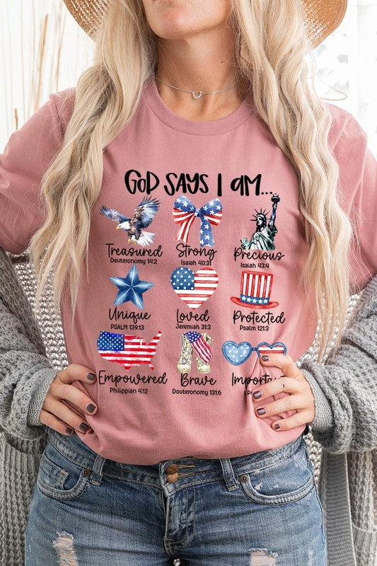 God Says I Am Bible Graphic T Shirts