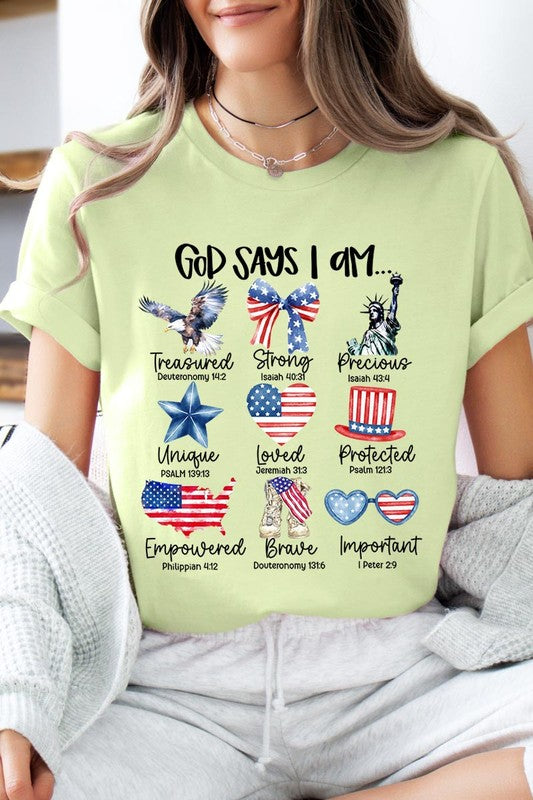 God Says I Am Bible Graphic T Shirts