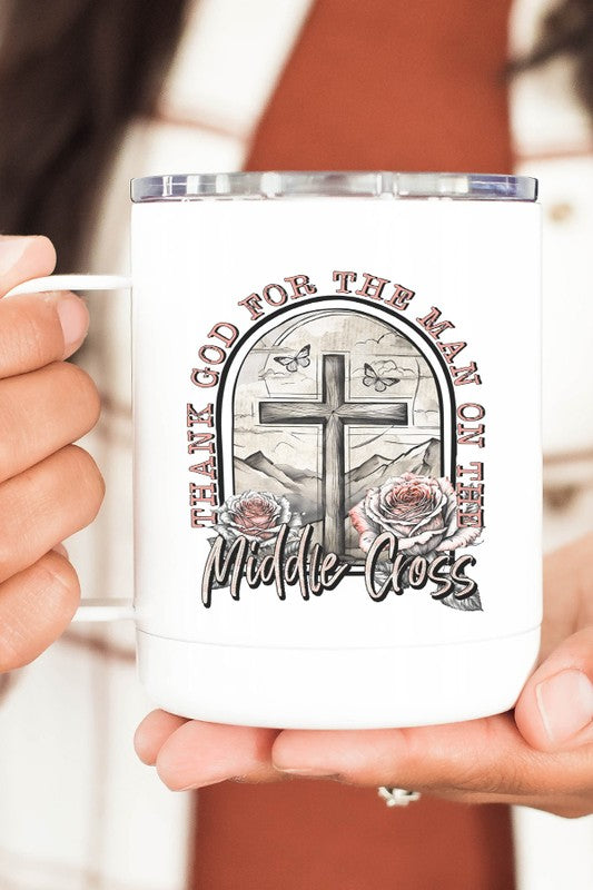 Thank God for the Man on the Cross Travel Cup