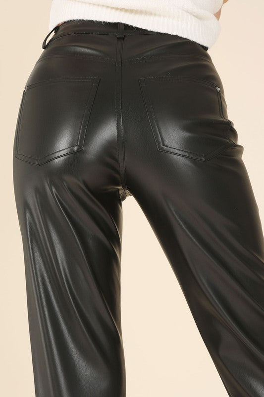 Vegan leather pants